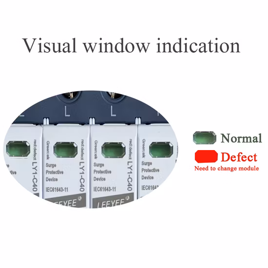 Dispositif de protection contre les surtensions 4p 40ka SPD classe II 275V AC pour la protection contre la foudre